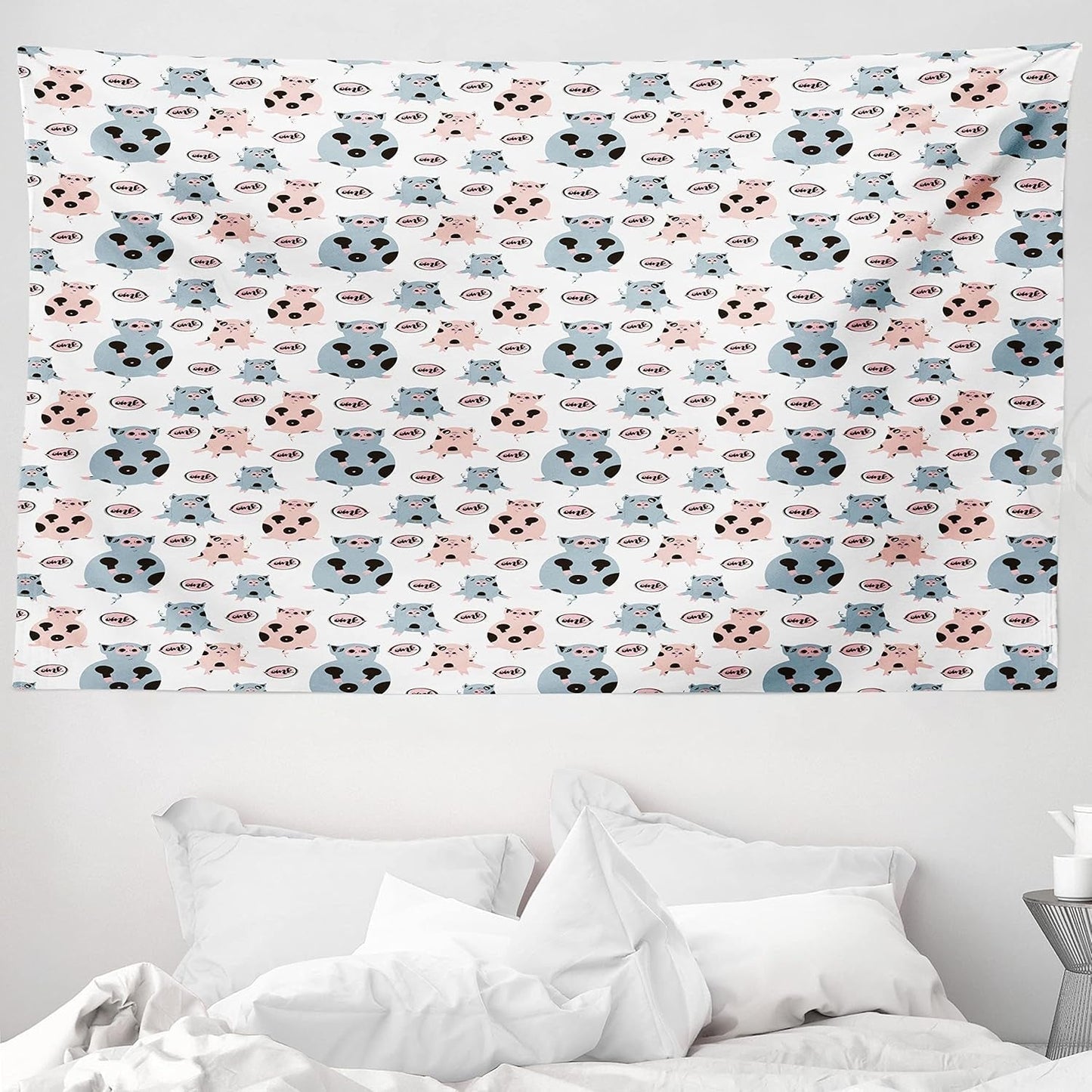 Arazzo abakuhaus Wanderlust mappa degli animali del mondo dei cartoni animati - Naty Shop
