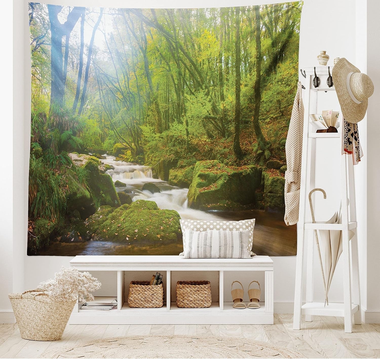 Arazzo abakuhaus Wanderlust mappa degli animali del mondo dei cartoni animati - Naty Shop