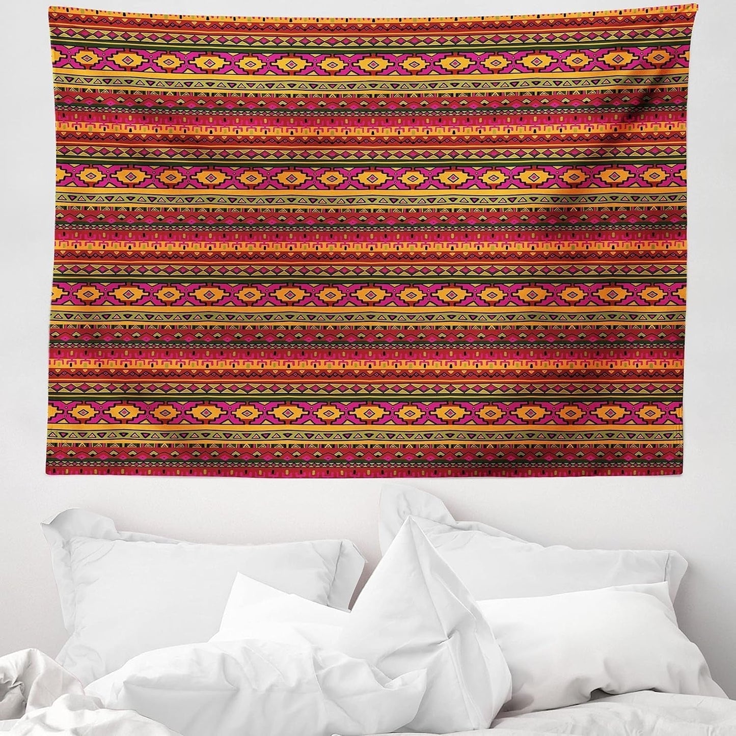 Arazzo abakuhaus Wanderlust animali mappa del mondo disegni Home - Accessori e decorazioni Naty Shop Rosso scuro arancione 150L X 110B Cm