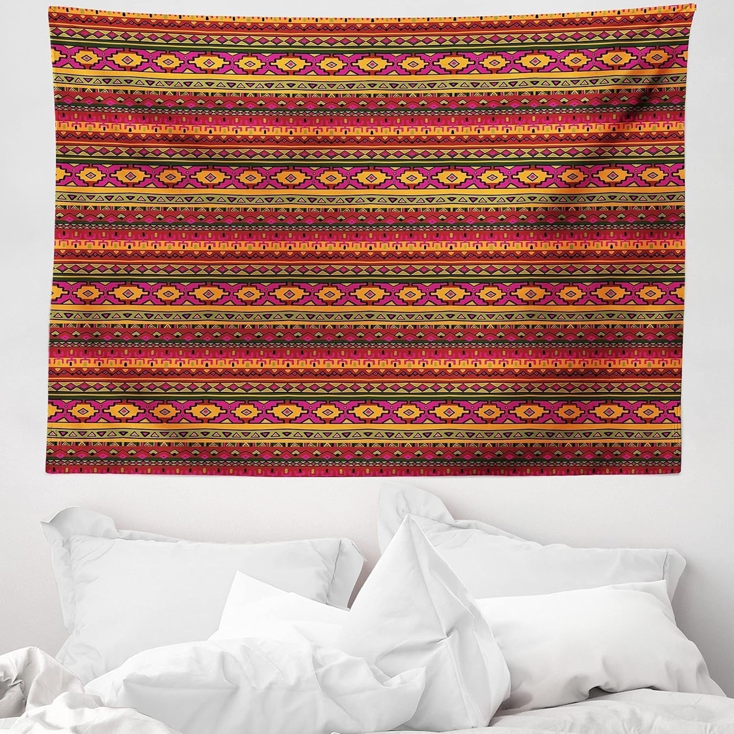 Arazzo abakuhaus Wanderlust animali mappa del mondo disegni Home - Accessori e decorazioni Naty Shop Rosso scuro arancione 150L X 110B Cm