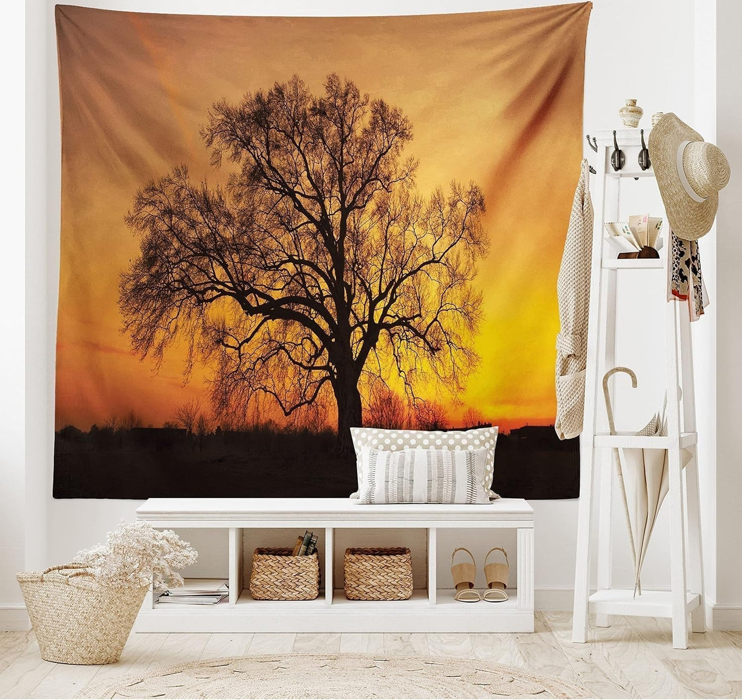Arazzo abakuhaus Wanderlust mappa degli animali del mondo dei cartoni animati - Naty Shop