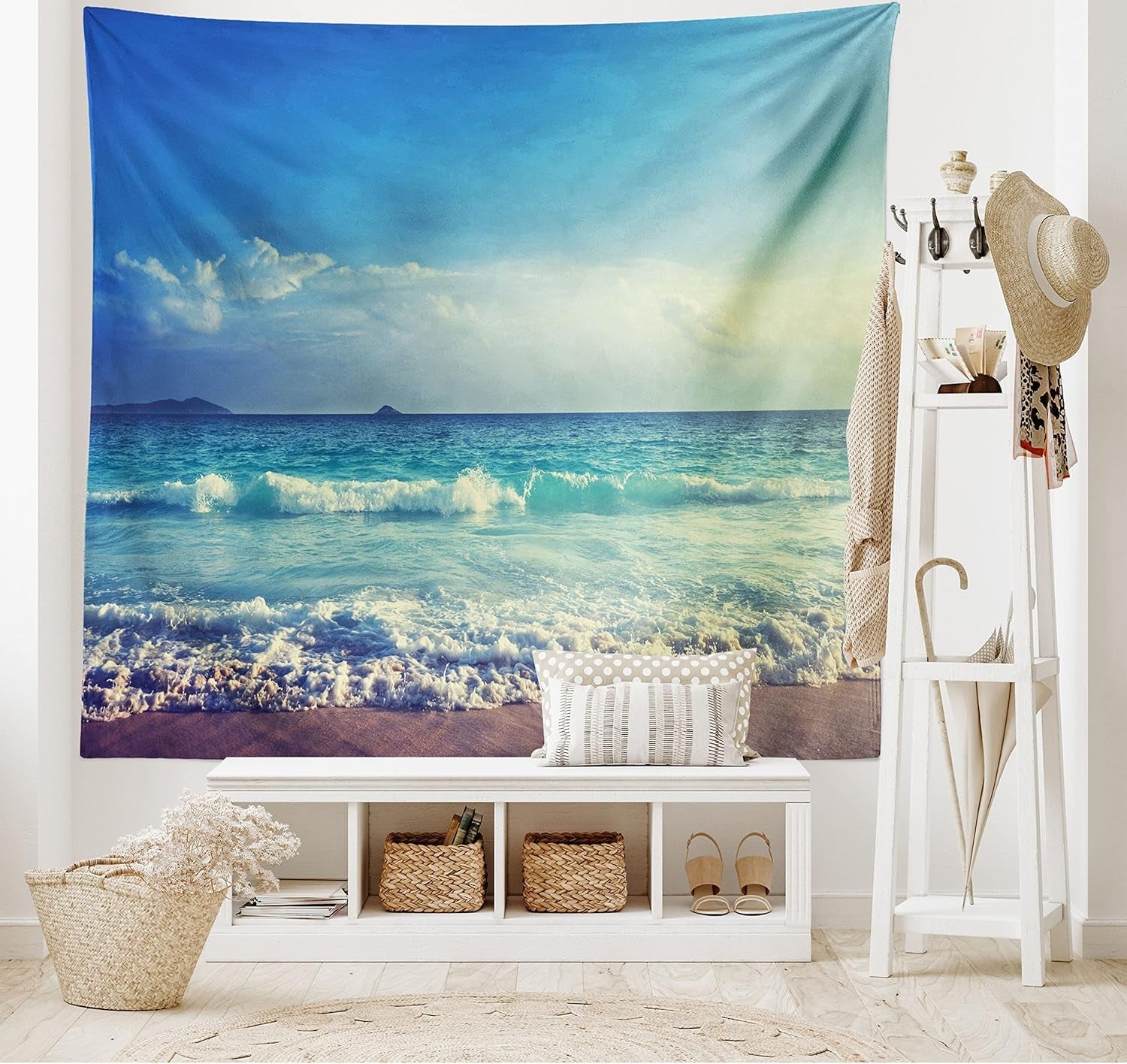 Arazzo abakuhaus Wanderlust mappa degli animali del mondo dei cartoni animati - Naty Shop