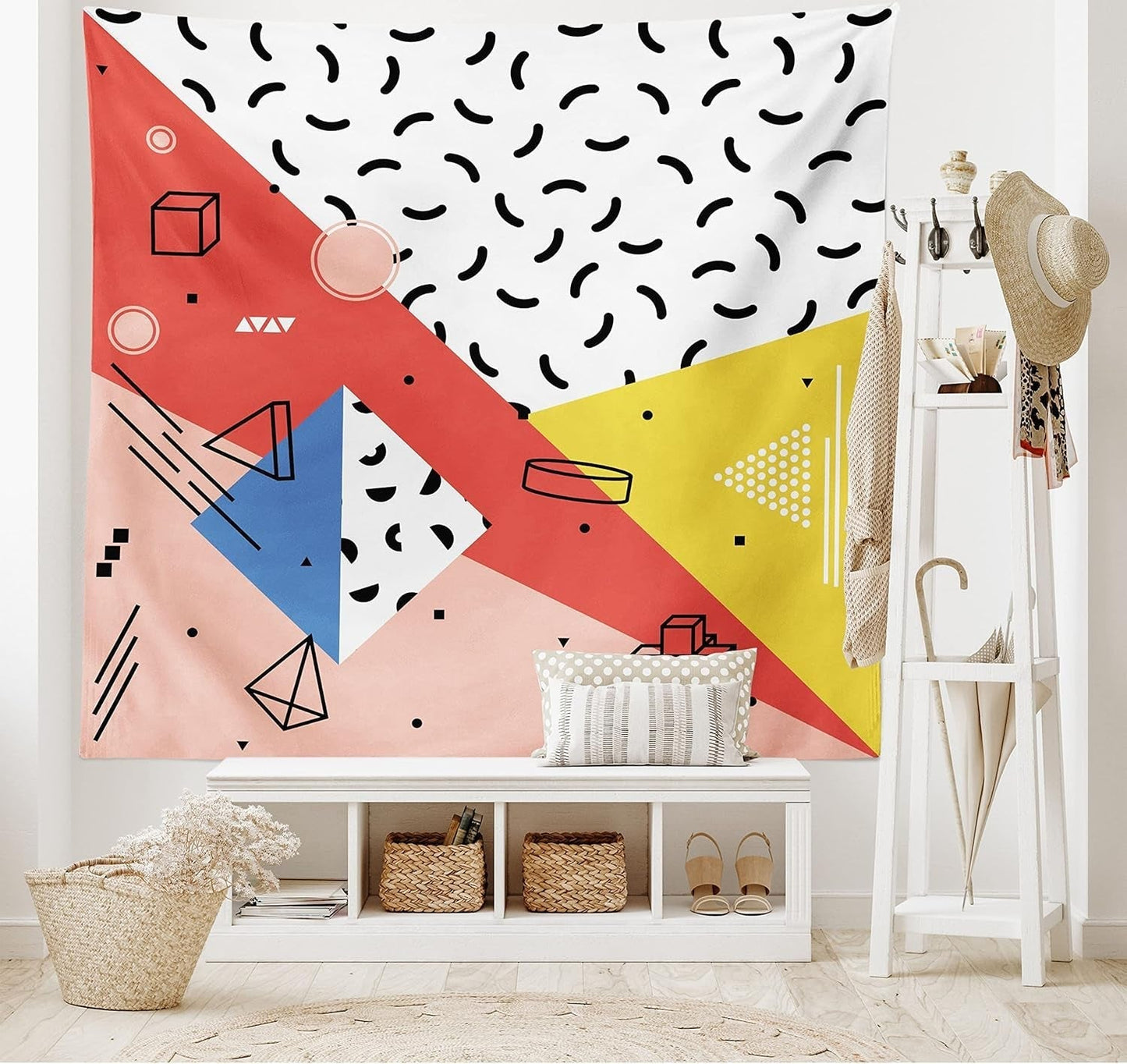 Arazzo abakuhaus Wanderlust mappa degli animali del mondo dei cartoni animati - Naty Shop