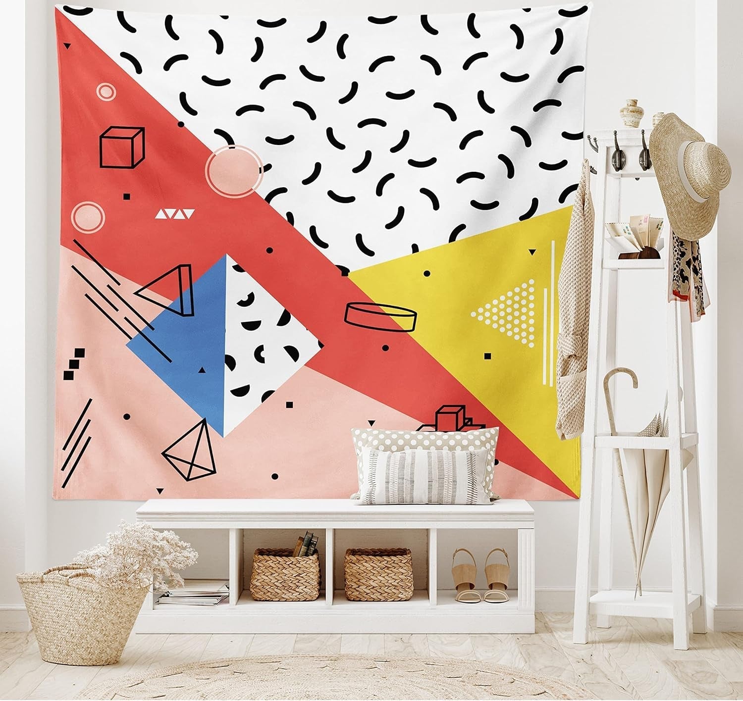 Arazzo abakuhaus Wanderlust mappa degli animali del mondo dei cartoni animati - Naty Shop
