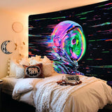 Arazzo alishomtll fluorescente teschio astronauta luce nera Home - Accessori e Decorazioni Naty Shop