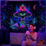 Arazzo alishomtll fungo fluorescente luce nera mandala Home - Accessori e Decorazioni Naty Shop