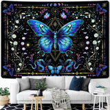 Arazzo alishomtll farfalla fasi lunari floreale margherita nero Home - Accessori e Decorazioni Naty Shop