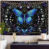 Arazzo alishomtll farfalla fasi lunari floreale margherita nero Home - Accessori e Decorazioni Naty Shop