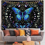 Arazzo alishomtll farfalla fasi lunari floreale margherita nero Home - Accessori e Decorazioni Naty Shop