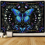 Arazzo alishomtll farfalla fasi lunari floreale margherita nero Home - Accessori e Decorazioni Naty Shop Multi 210L X 150B Cm