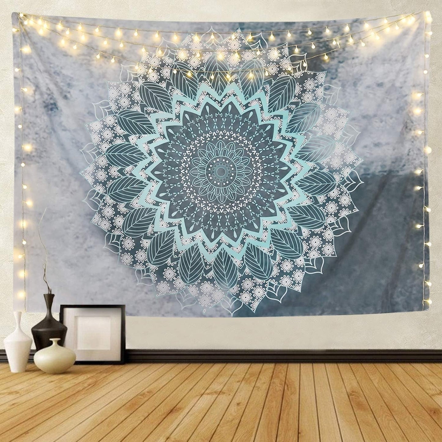 Arazzo alishomtll indiano mandala yoga hippie panno Home - Accessori e decorazioni Naty Shop 1 mandala (grigio+blu) 235L X 235B cm