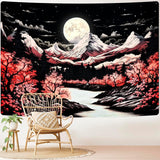 Arazzo alishomtll scena di montagna luna foresta montagne Home - Accessori e decorazioni Naty Shop