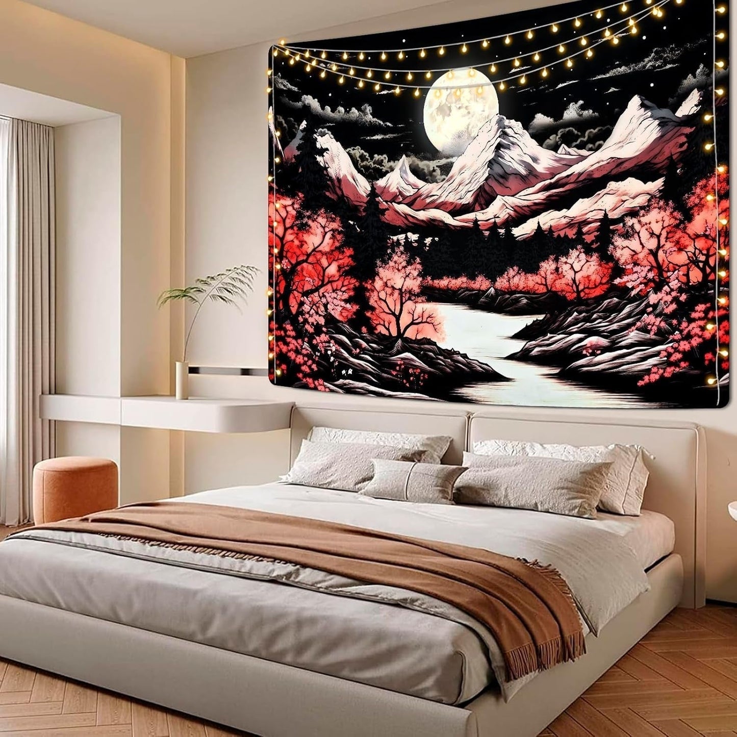 Arazzo alishomtll scena di montagna luna foresta montagne Home - Accessori e decorazioni Naty Shop