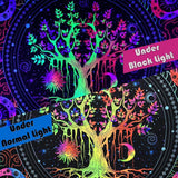 Arazzo alishomtll albero della vita fluorescente sole e luna Casa - Accessori e Decorazioni Naty Shop
