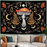 Arazzo alishomtll vintage fungo luna foglia d'acero botanico Home - Accessori e Decorazioni Naty Shop