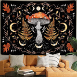 Arazzo alishomtll vintage fungo luna foglia d'acero botanico Home - Accessori e Decorazioni Naty Shop