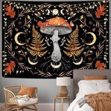 Arazzo alishomtll vintage fungo luna foglia d'acero botanico Home - Accessori e Decorazioni Naty Shop