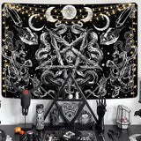 Arazzo alishomtll strega serpente estetico gotico pentagramma da parete Home - Accessori e Decorazioni Naty Shop