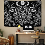 Arazzo alishomtll strega serpente estetico gotico pentagramma da parete Home - Accessori e Decorazioni Naty Shop