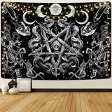 Arazzo alishomtll serpente strega estetico pentagramma gotico da parete Home - Accessori e decorazioni Naty Shop Pentagramma 210L X 150B Cm
