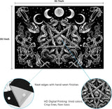 Arazzo alishomtll strega serpente estetico gotico pentagramma da parete Home - Accessori e Decorazioni Naty Shop