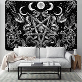 Arazzo alishomtll strega serpente estetico gotico pentagramma da parete Home - Accessori e Decorazioni Naty Shop