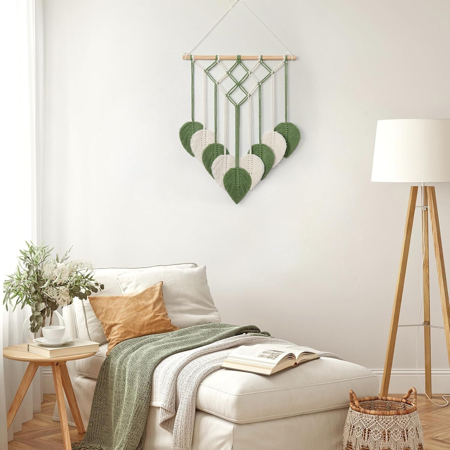 Arazzo arazzo astnico intrecciato con foglie verdi Home - Accessori e Decorazioni Naty Shop