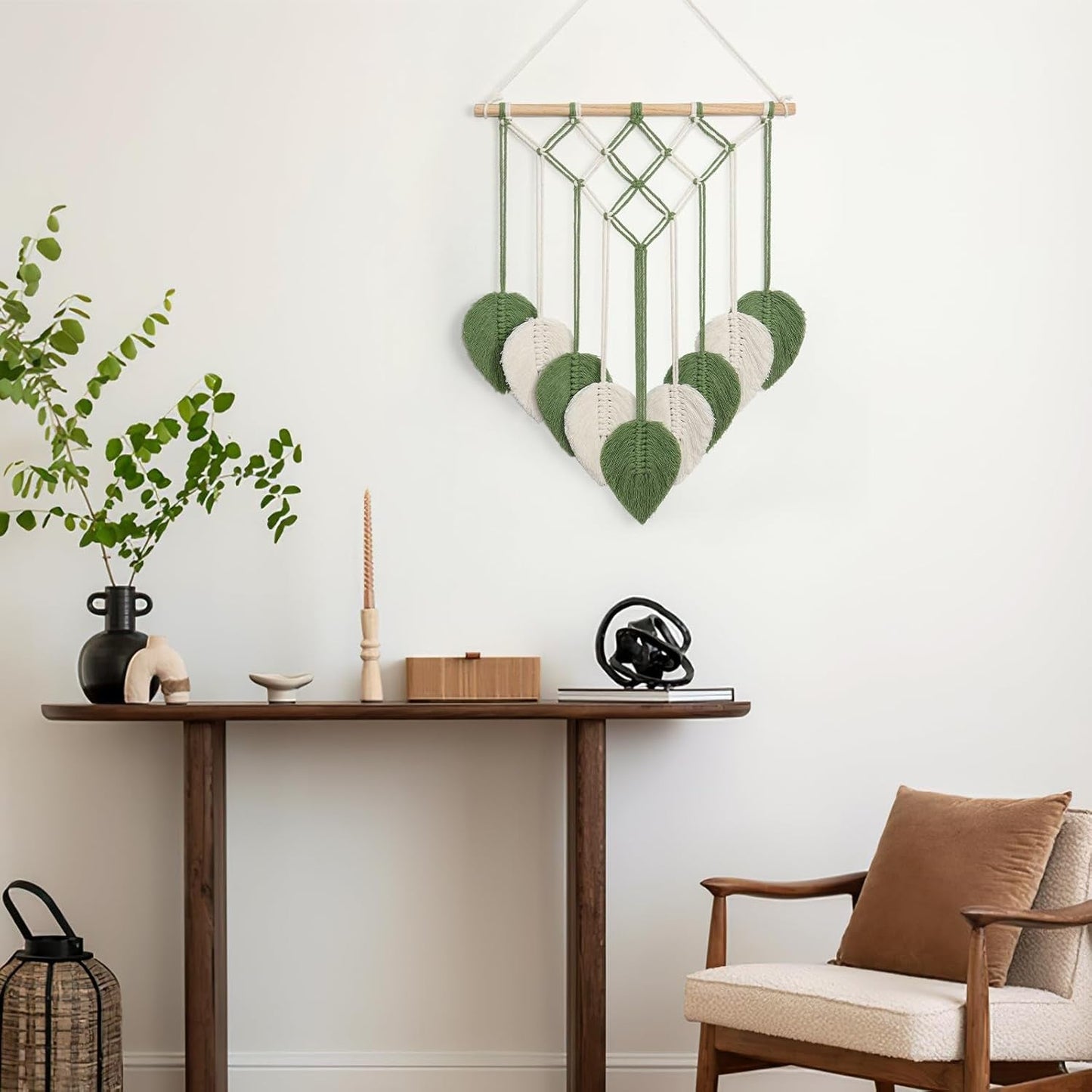 Arazzo arazzo astnico intrecciato con foglie verdi Home - Accessori e Decorazioni Naty Shop
