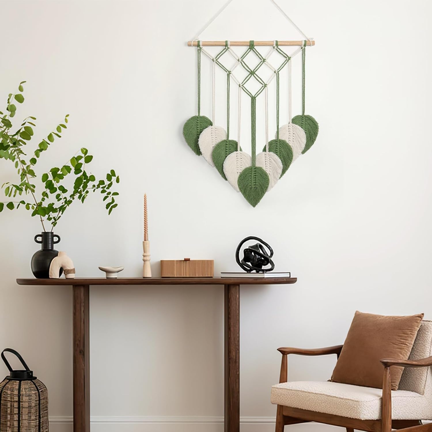 Arazzo arazzo astnico intrecciato con foglie verdi Home - Accessori e Decorazioni Naty Shop