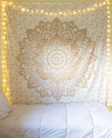 Arazzo metallico dorato Coperta da spiaggia mandala in cotone indiano Home - Accessori e decorazioni Titolo predefinito di Naty Shop