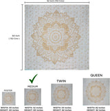 Arazzo mandala metallizzato oro Coperta da spiaggia in cotone indiano Casa - Accessori e Decorazioni Naty Shop