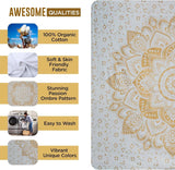 Arazzo mandala metallizzato oro Coperta da spiaggia in cotone indiano Casa - Accessori e Decorazioni Naty Shop
