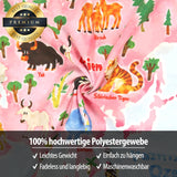 Arazzo Bashom Mappa del mondo degli animali tedesco per bambini Home - Accessori e Decorazioni Naty Shop