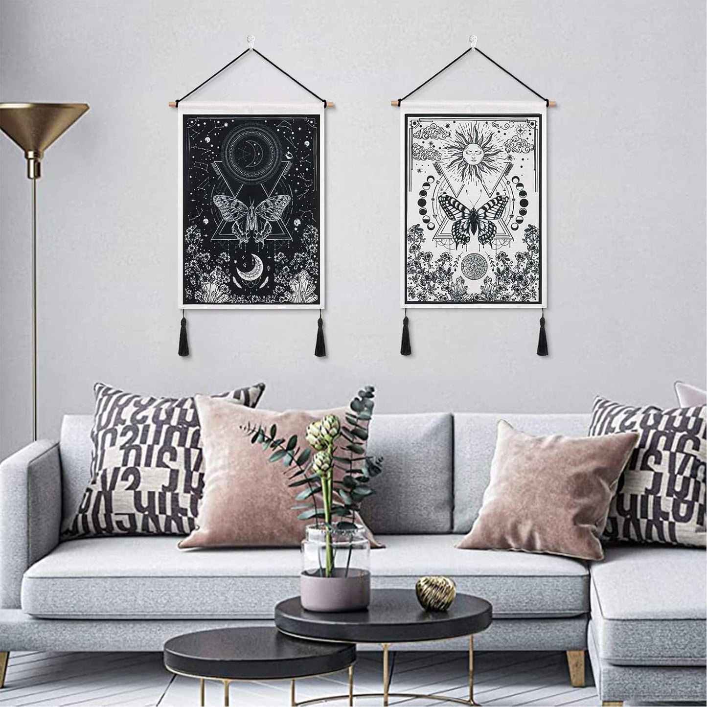 Arazzo betylfoy pezzi piccoli arazzi paillettes sole luna Home - Accessori e Decorazioni Naty Shop