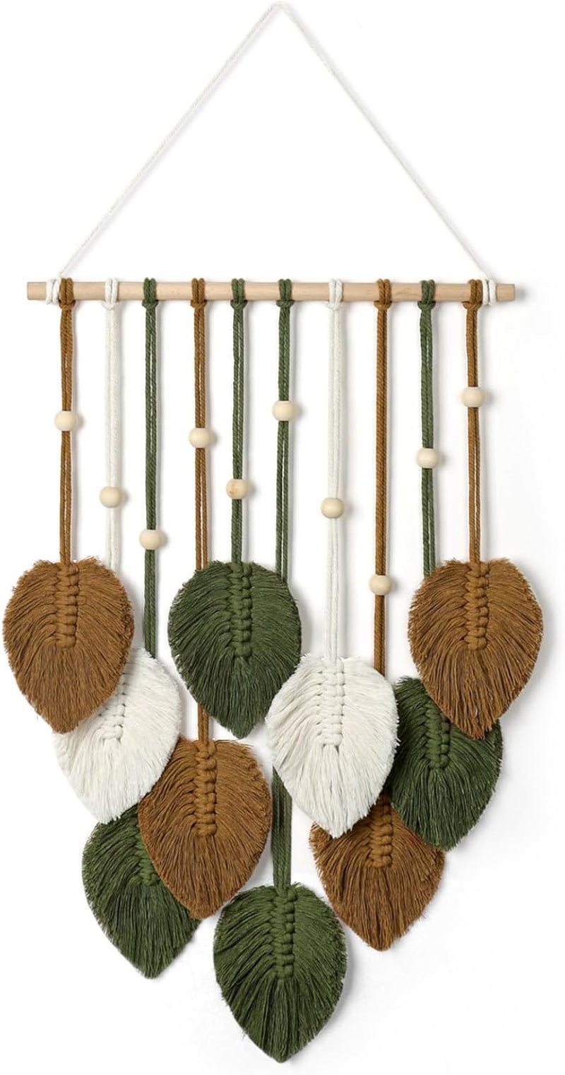 Arazzo betylfoy perline legno foglie verdi Home - Accessori e Decorazioni Naty Shop Verde scuro