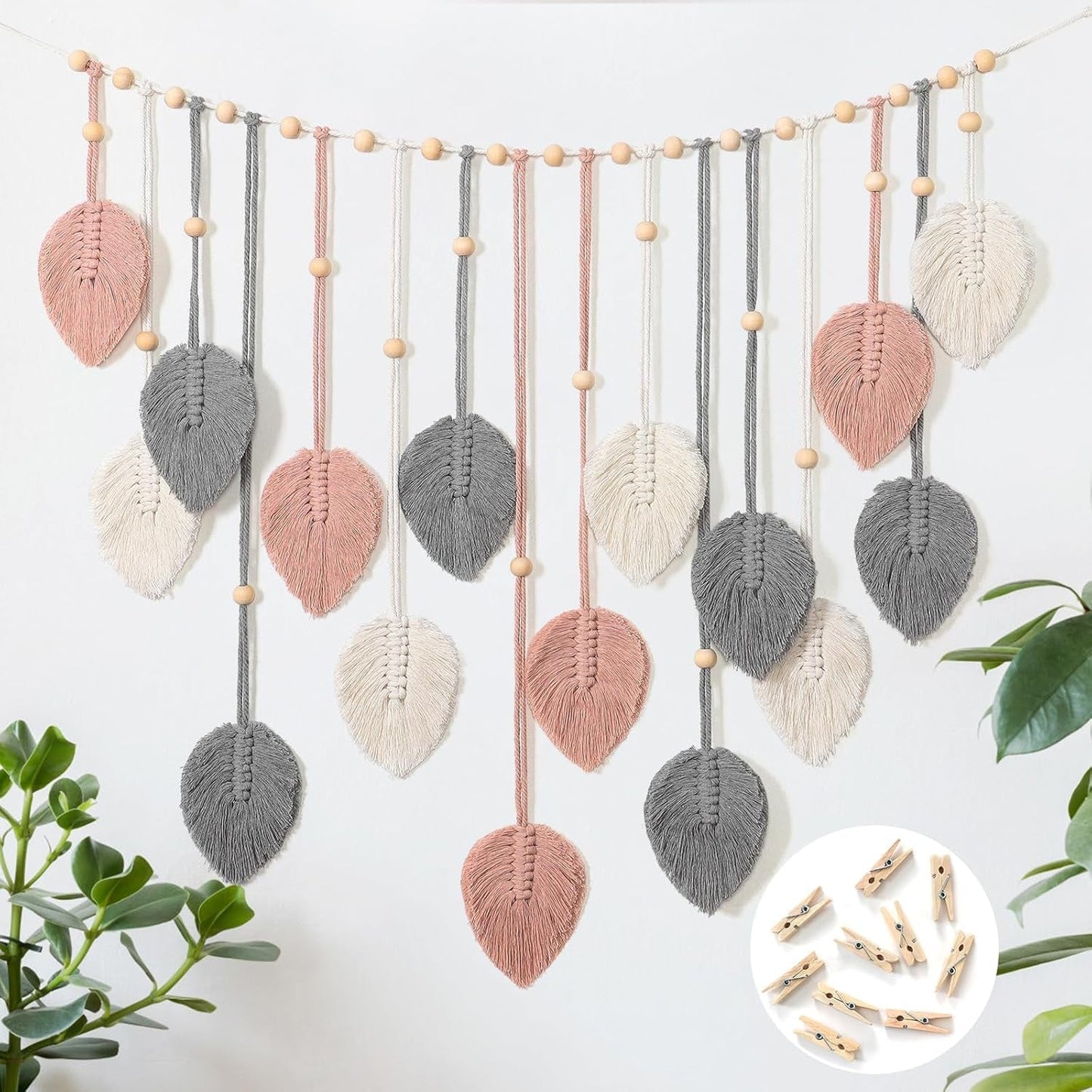 Arazzo betilfoy da parete grande foglia decorativa Home - Accessori e Decorazioni Naty Shop Rosa
