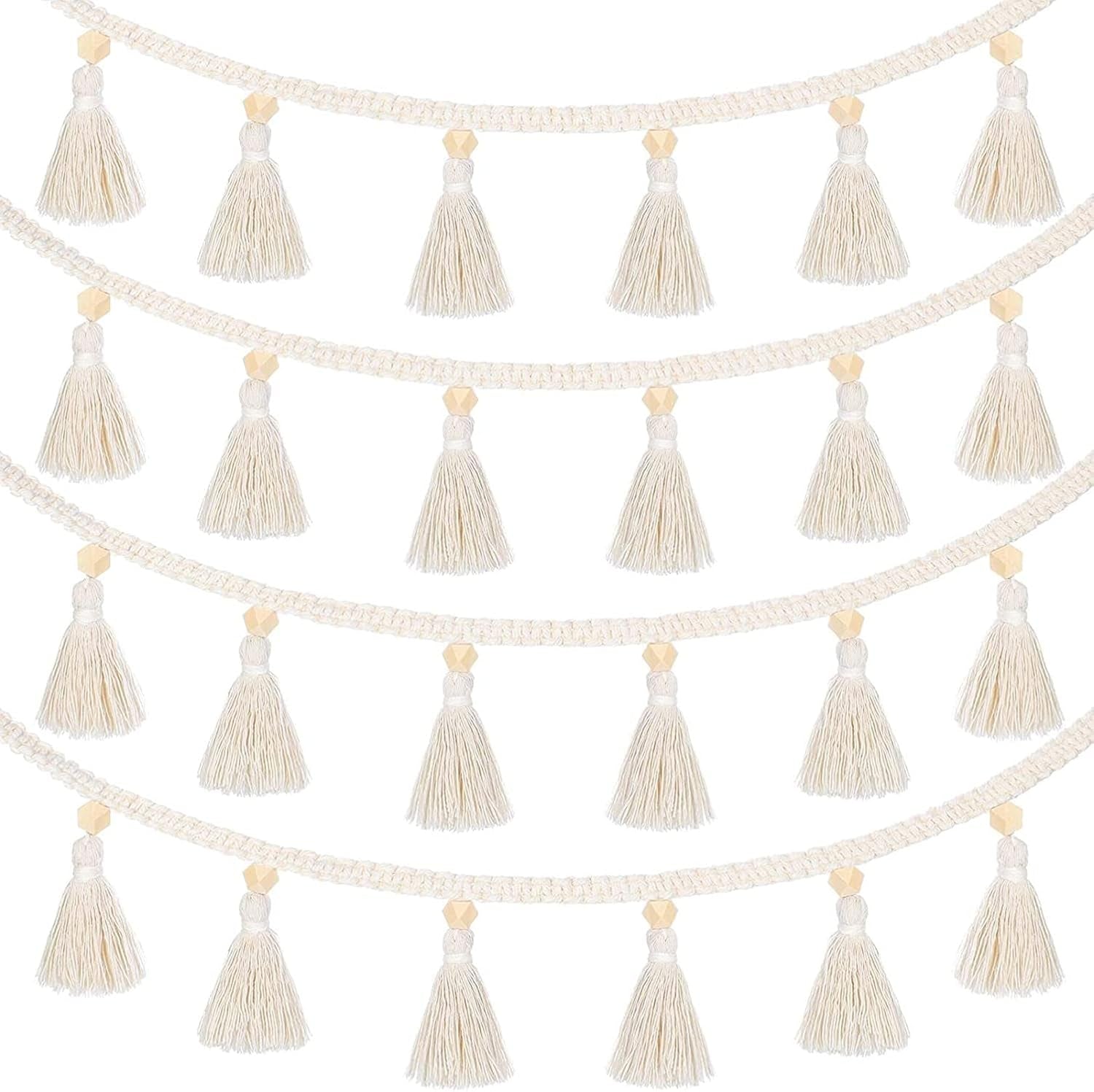 Pezzi di arazzo frange ghirlande banner tessuti di cotone Home - Accessori e Decorazioni Naty Shop Titolo predefinito