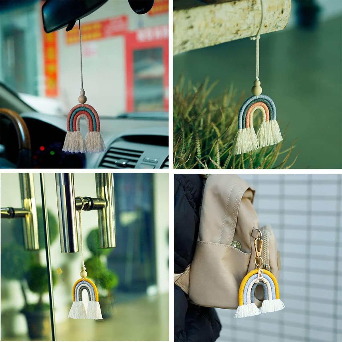 Arazzo pezzi tessuti a mano arcobaleno14 cameretta dei bambini parete arcobaleno14 casa arcobaleno - Accessori e Decorazioni Naty Shop