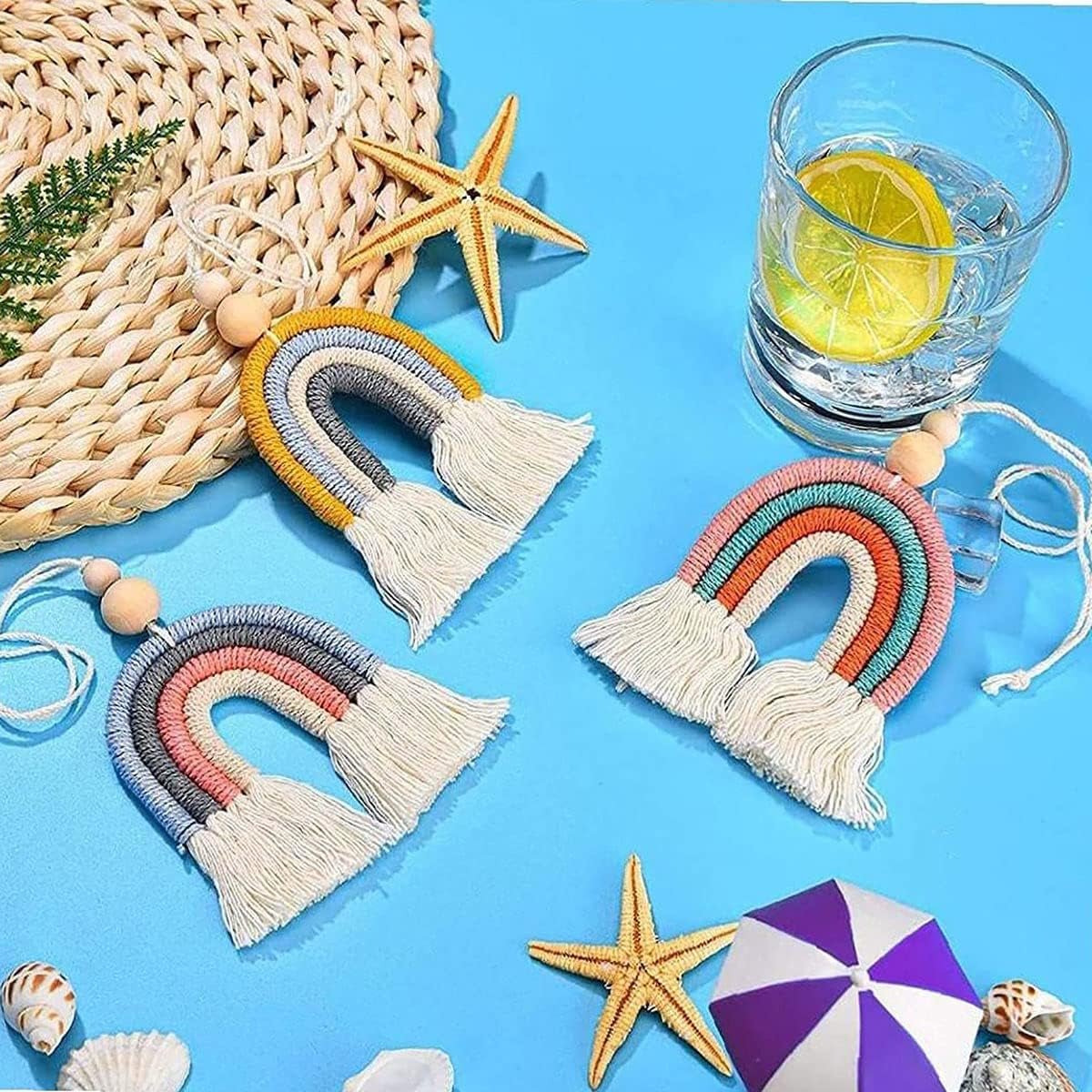 Arazzo pezzi tessuti a mano arcobaleno14 cameretta dei bambini parete arcobaleno14 casa arcobaleno - Accessori e Decorazioni Naty Shop