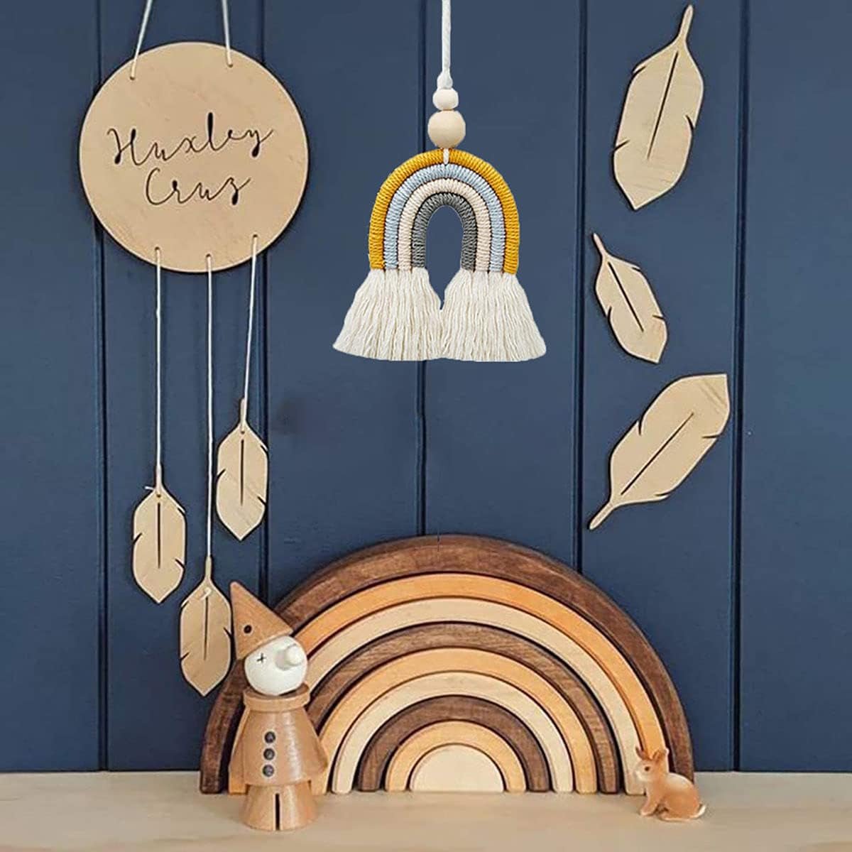 Arazzo pezzi tessuti a mano arcobaleno14 cameretta dei bambini parete arcobaleno14 casa arcobaleno - Accessori e Decorazioni Naty Shop