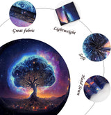 Arazzo albero luce nera estetica spaziale Casa - Accessori e decorazioni Naty Shop
