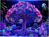 Arazzo albero della vita mandala fluorescente Home - Accessori e decorazioni Naty Shop Titolo predefinito