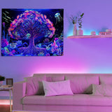 Arazzo albero della vita mandala fluorescente Home - Accessori e Decorazioni Naty Shop