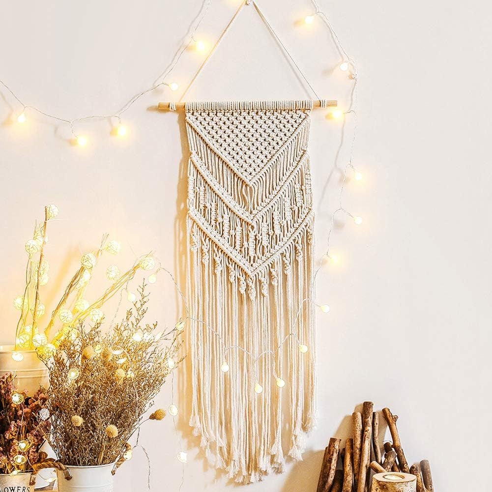 Arazzo decorativo acchiappasogni tessuto bianco decorazione da parete Casa - Accessori e Decorazioni Naty Shop Nappe triangolari