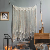 Arazzo decorativo acchiappasogni tessuto bianco decorazione da parete Casa - Accessori e Decorazioni Naty Shop Tenda con frange