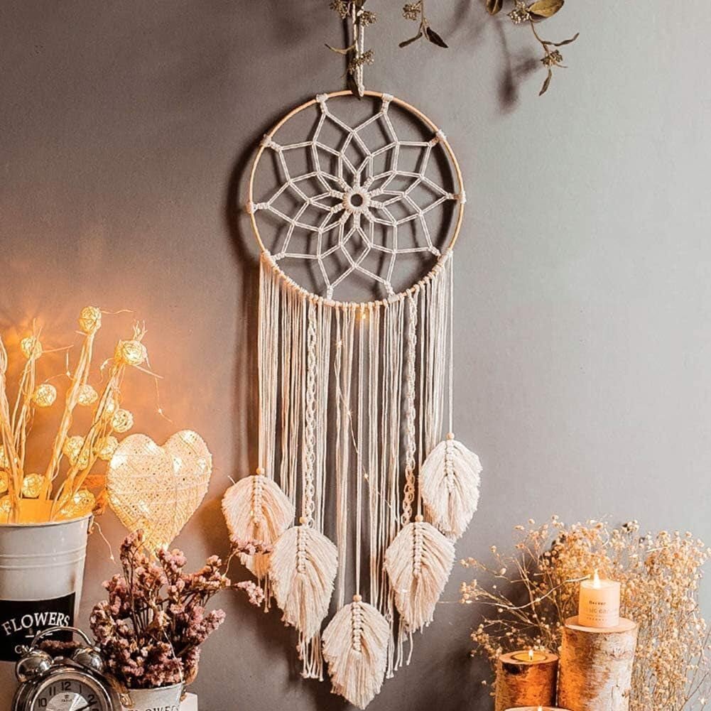 Arazzo decorativo acchiappasogni tessuto bianco decorazione da parete Home - Accessori e decorazioni Naty Shop Acchiappasogni mandala