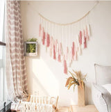 Arazzo decorativo appeso con perline in legno pastorale intrecciate Home - Accessori e decorazioni Naty Shop