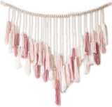 Arazzo decorativo appeso con perline in legno pastorale intrecciate Home - Accessori e decorazioni Naty Shop Rosa