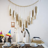 Arazzo decorativo appeso con perline in legno pastorale intrecciate Home - Accessori e decorazioni Naty Shop