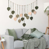 Arazzo decorazione perline in legno disegno foglia Home - Accessori e Decorazioni Naty Shop